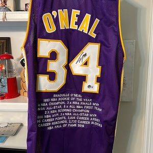SHAQUILLE "SHAQ" O'NEAL SIGNED PRO STYLE "DIESEL" STAT XL CUSTOM JERSEY BECKETT